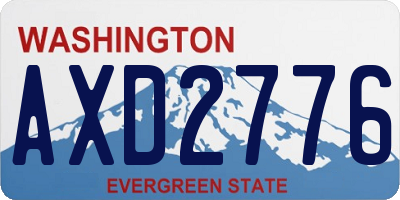 WA license plate AXD2776