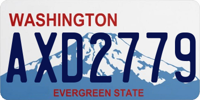 WA license plate AXD2779