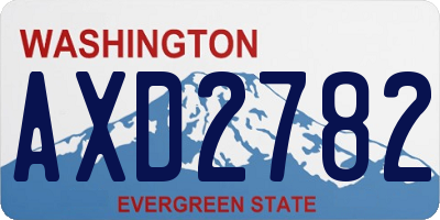 WA license plate AXD2782