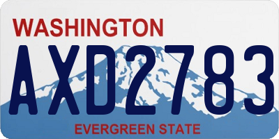 WA license plate AXD2783