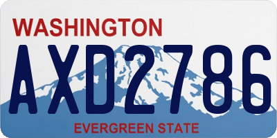WA license plate AXD2786
