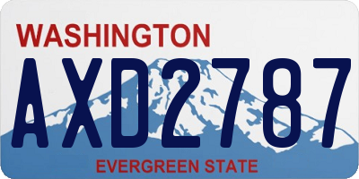 WA license plate AXD2787