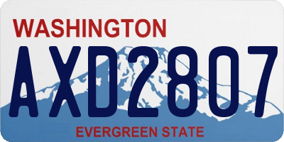 WA license plate AXD2807