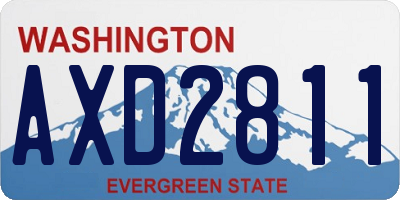 WA license plate AXD2811
