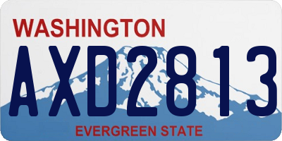 WA license plate AXD2813