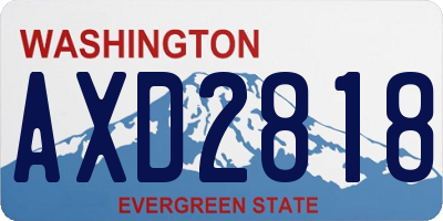 WA license plate AXD2818