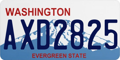 WA license plate AXD2825