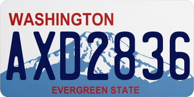 WA license plate AXD2836