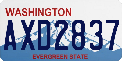 WA license plate AXD2837