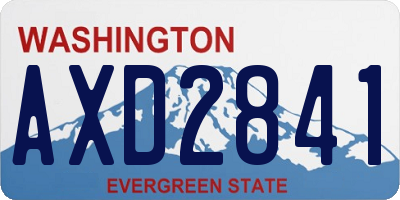 WA license plate AXD2841
