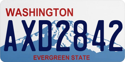 WA license plate AXD2842