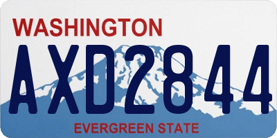 WA license plate AXD2844