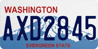 WA license plate AXD2845