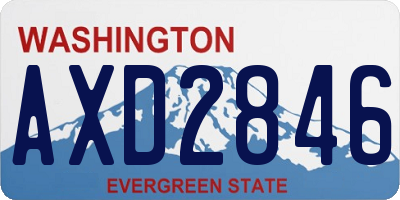 WA license plate AXD2846