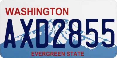 WA license plate AXD2855