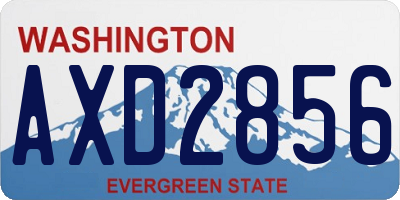 WA license plate AXD2856