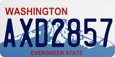 WA license plate AXD2857