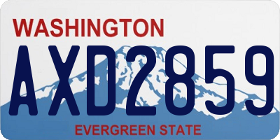 WA license plate AXD2859