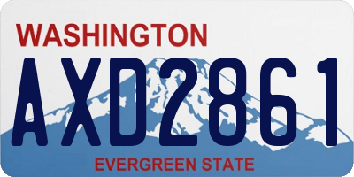 WA license plate AXD2861