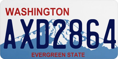 WA license plate AXD2864