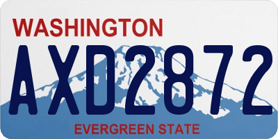 WA license plate AXD2872