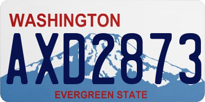 WA license plate AXD2873