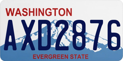 WA license plate AXD2876