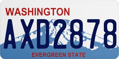 WA license plate AXD2878