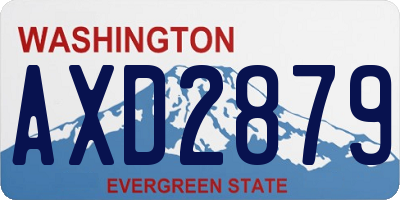 WA license plate AXD2879