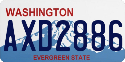 WA license plate AXD2886