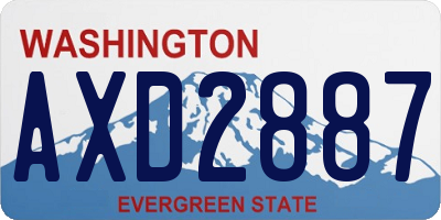 WA license plate AXD2887