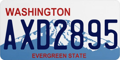 WA license plate AXD2895