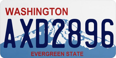 WA license plate AXD2896