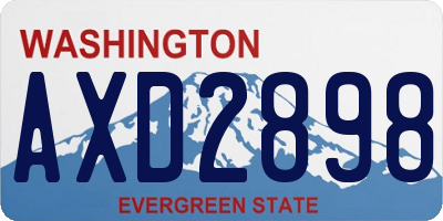 WA license plate AXD2898