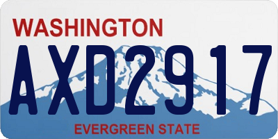 WA license plate AXD2917