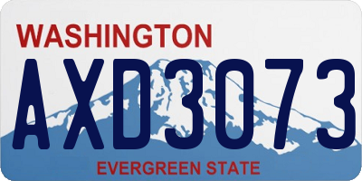 WA license plate AXD3073