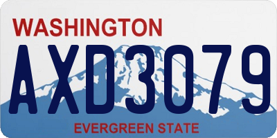 WA license plate AXD3079