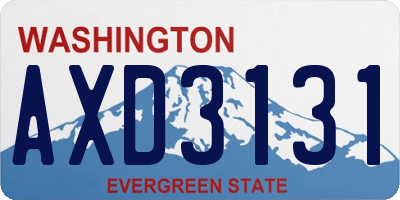 WA license plate AXD3131