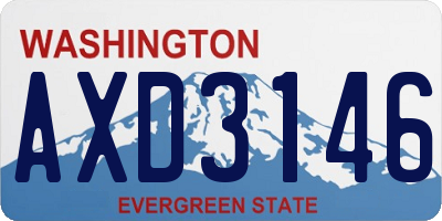 WA license plate AXD3146