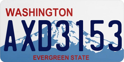 WA license plate AXD3153