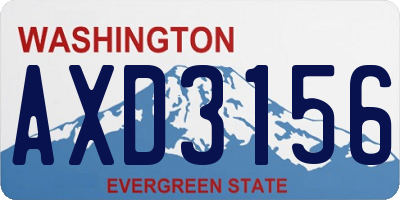 WA license plate AXD3156