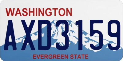WA license plate AXD3159
