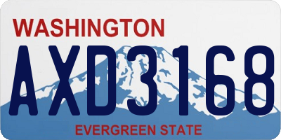 WA license plate AXD3168