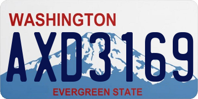WA license plate AXD3169