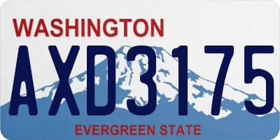 WA license plate AXD3175