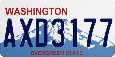 WA license plate AXD3177