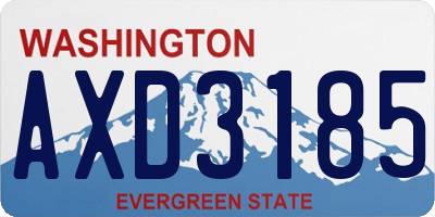WA license plate AXD3185