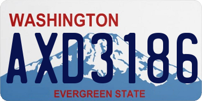 WA license plate AXD3186