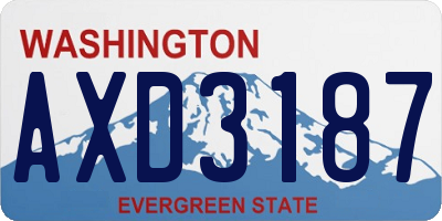 WA license plate AXD3187
