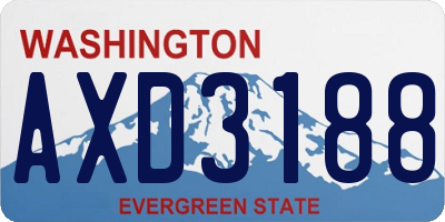 WA license plate AXD3188
